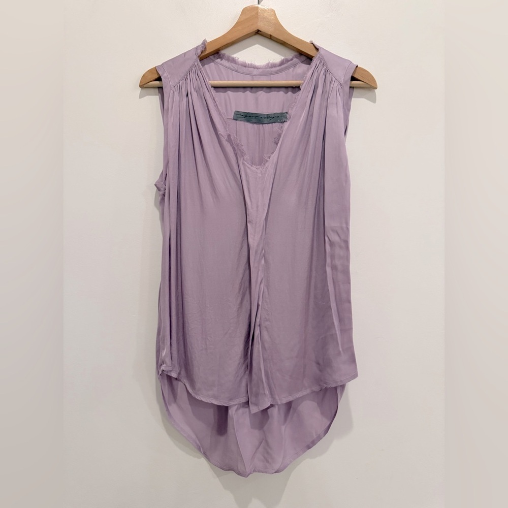 Raquel Allegra Lavender Purple Sleeveless Blouse size 0 EUC